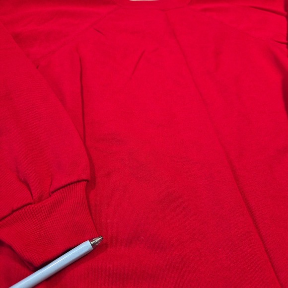Vintage Hanes Sport Red Raglan Crewneck Sweatshirt Men XL Made in USA 90s Grunge - Picture 5 of 9